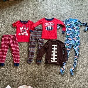 Six item boys pajama clothing lot. 4t.